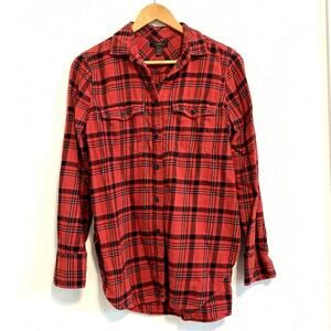 J. Crew Red Plaid Flannel Button Down Shirt